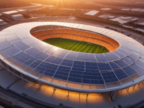 Neuer Weltrekord für die leistungsstärkste Photovoltaikanlage auf einem Stadion Neuer Weltrekord für die leistungsstärkste Photovoltaikanlage auf einem Stadion